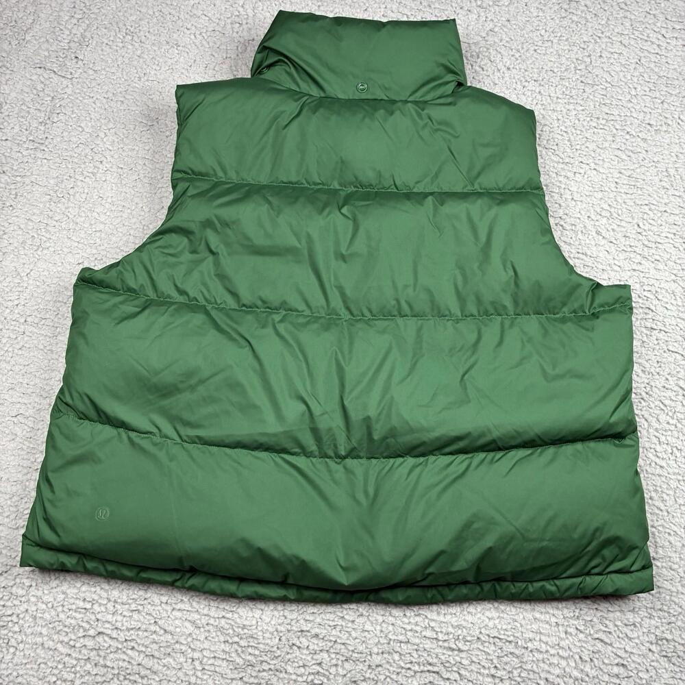 Lululemon Wunder Puff Cropped Vest Womens Everglade Green EVRG LW4BTNS 600 Fill - Picture 13 of 15